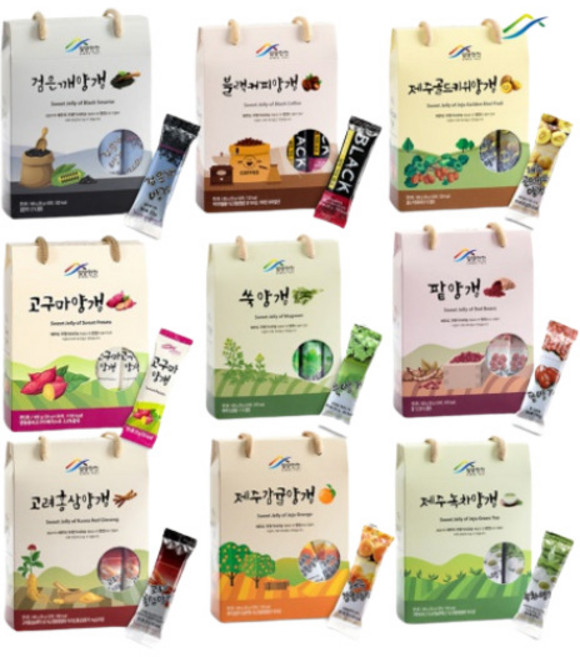 추석선물세트 밀양한천 수제 과일양갱 어르신간식 영양갱 9종, 고구마양갱