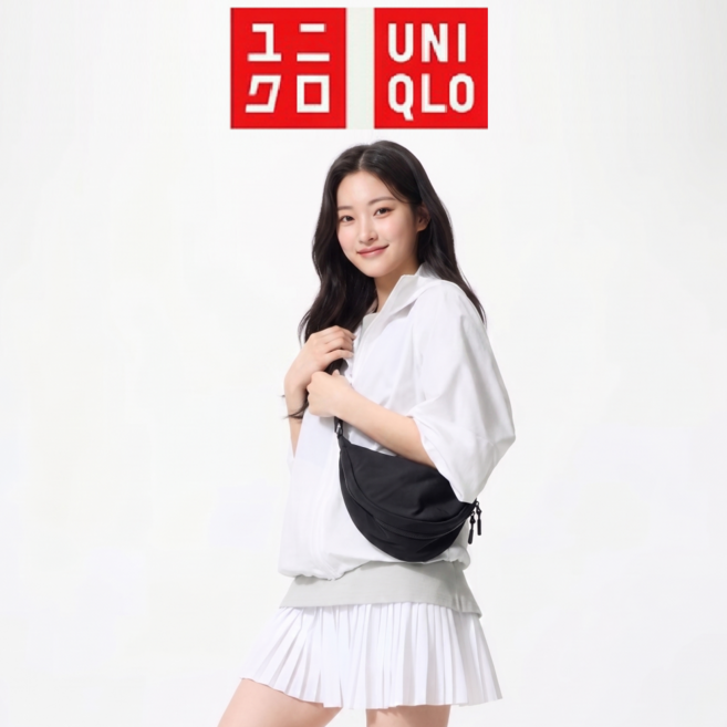 유니클로 라운드 미니 숄더백 블랙 (일본매장판)