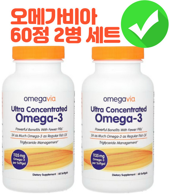RTG 고농축 오메가3 소프트젤 60정 세트구성 [오메가비아 OMEGAVIA], 2개