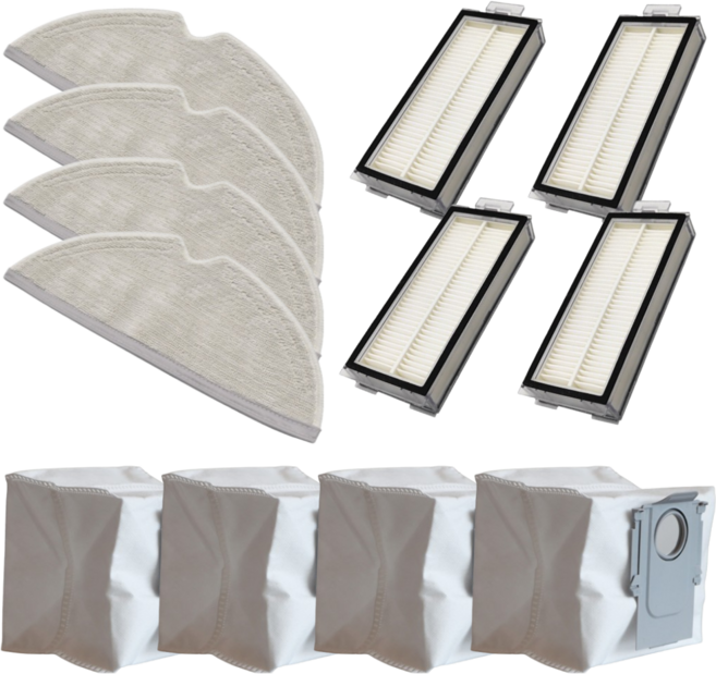 비브랜드 로보락 Q5 Pro Plus Q8 Max Plus 물걸레 필터 더스트백, 1세트, 소모품