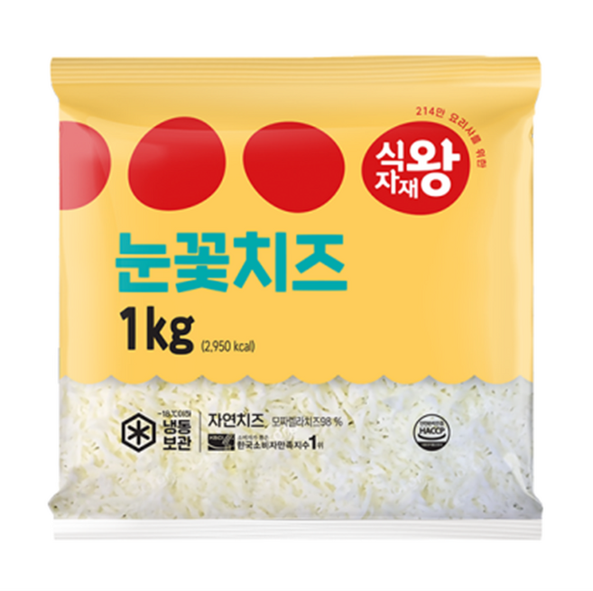 식자재왕 눈꽃치즈, 2개, 1kg