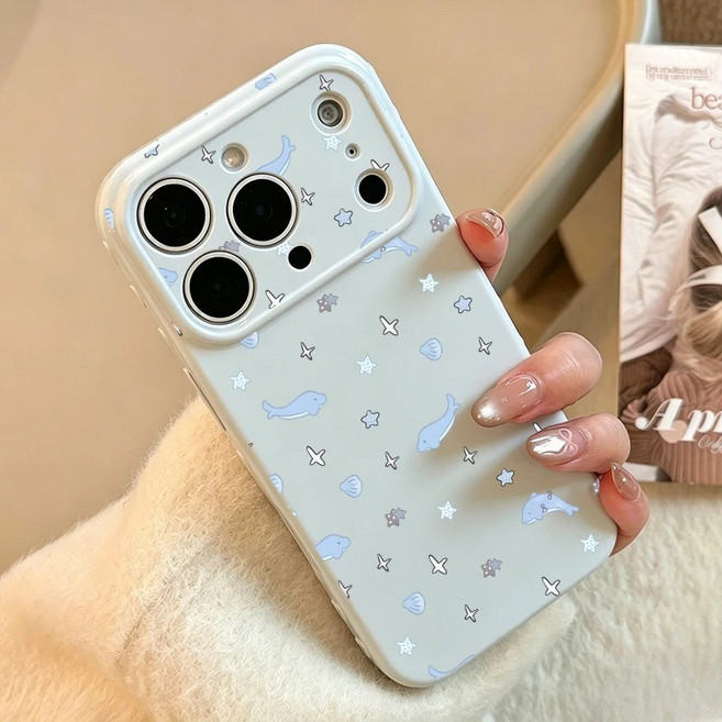 星星小魚 大視窗手機殼，適用 Apple iPhone