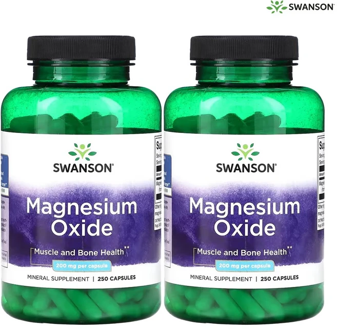 Swanson 마그네슘 200mg 캡슐, 250정, 2개 - 쿠팡