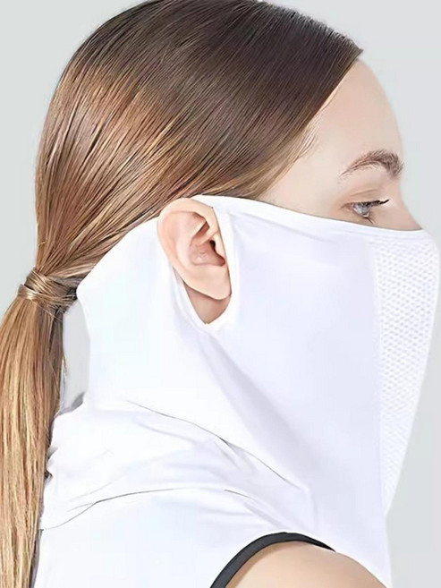 [시원한 여름 골프웨어] 르플렉스 아이스실크 골프마스크 냉감 쿨링, 3. 남성 블랙 와이드, 프리사이즈