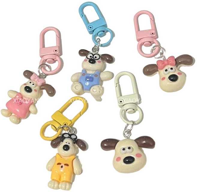 [5종세트]번블랙 캐릭터 미니 휴대폰 에어팟 버즈 가방 우정 단체선물 키링, 1세트, 그로멍5종