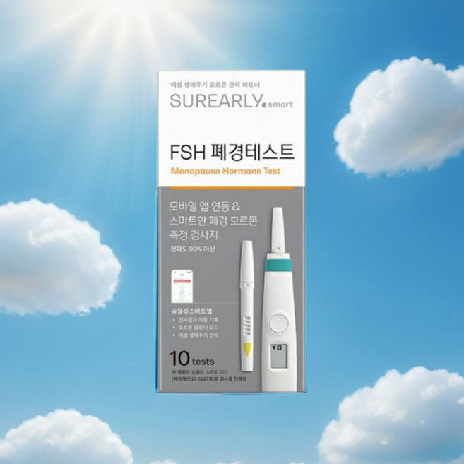 여성 갱년기 진단 검사 셀프 테스트 테스트기 자가 진단 키트 10개입, 1개
