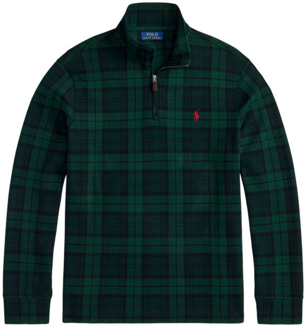 폴로랄프로렌 하프 지퍼 플레이드 패턴 스웨터