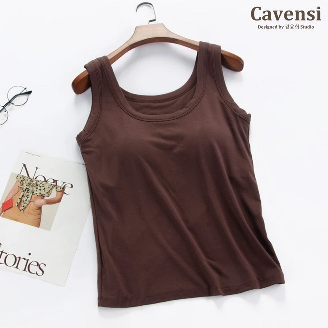 【Cavensi】M-4XL 加厚U領發熱衣 刷毛背心女 大尺碼內搭