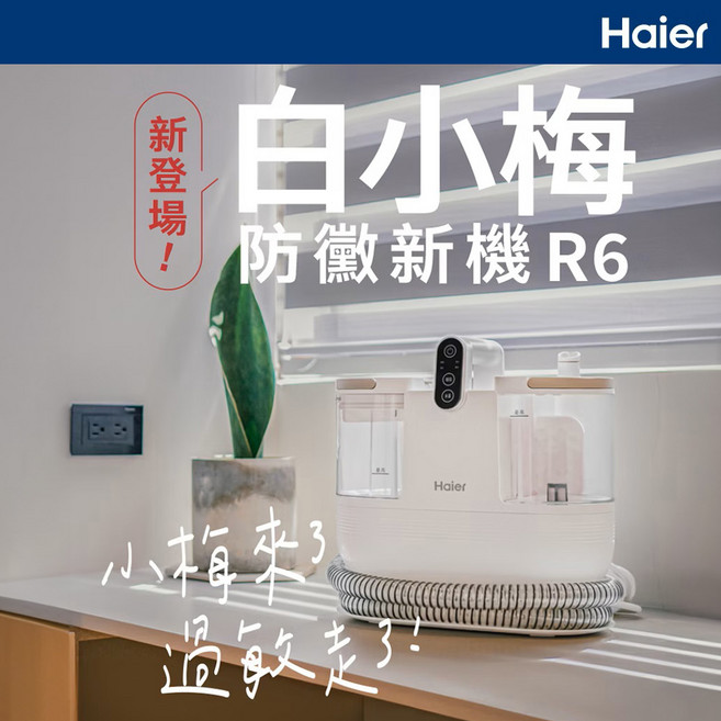 Haier 白小梅 防蹣新機 R6, 白色