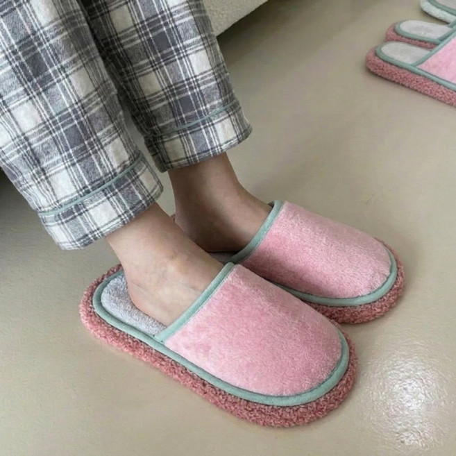 딜라이트홈 타이디 극세사 청소슬리퍼 걸레슬리퍼 청소걸레 바닥걸레, 막힘형 모던핑크, 1개