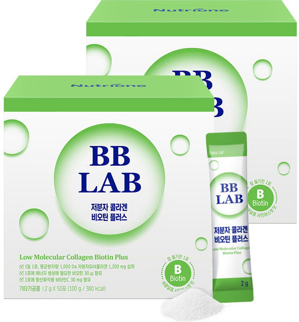 비비랩 저분자 콜라겐 비오틴 플러스, 100g, 2개
