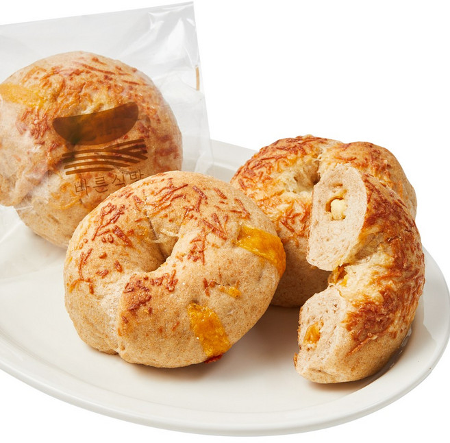 바른식방 트리플치즈 통밀베이글 (유기농 통밀), 6개, 120g