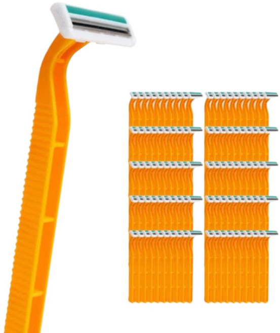 원더풀라이프 2중날 일회용면도기 100개입 클래식면도기 2중날면도기 여성일회용면도기 모텔면도기, 1개