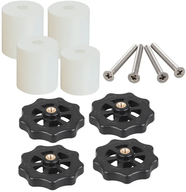 3D 프린터 부품 가열 침대 스프링 레벨링 키트 조정 + CR-10 Ender 핫베드 용 나사, 06 White Silicone Kit