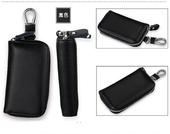 Qmaker 韓版加扣鑰匙包 汽車鎖匙包 信用卡零錢包