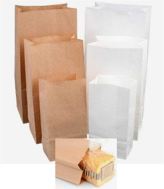 무지 각대봉투 무지각 붕어빵 군고구마 튀김 팝콘 호떡 호두과자 얇은종이 봉투 포장지 제작, 색상/사이즈, 중 - 화이트, 1개