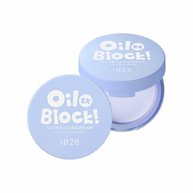 1028 Oil Block! 控油蜜粉餅 EX, 1個, 新1028控油蜜粉餅EX版, 淡藍