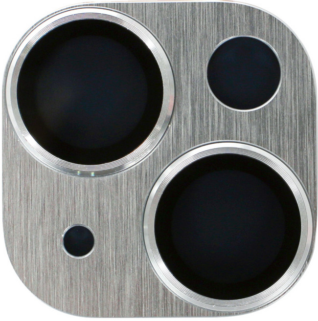 커버지원 메탈 카메라 렌즈 강화유리 보호필름, 실버, 1개