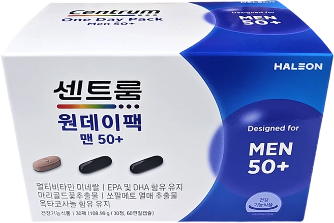 센트룸 원데이팩 맨50+ 멀티비타민, 30정, 1개 - 쿠팡