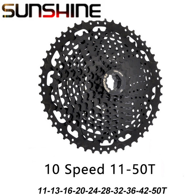 호환 SUNSHINE 블랙 카세트 M5100 M6100 M7100 HG 허브용 MTB 도로 자전거 프리휠 8S 9S 10S 11S 12S 11V 42 46 50T 52T, 1개