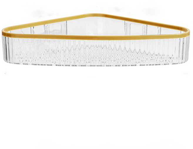 다목적벽걸이형욕실 수납랙 공간 절약형무타공 선반 주방욕실세면용품보관용, 1개, 하얀색삼각