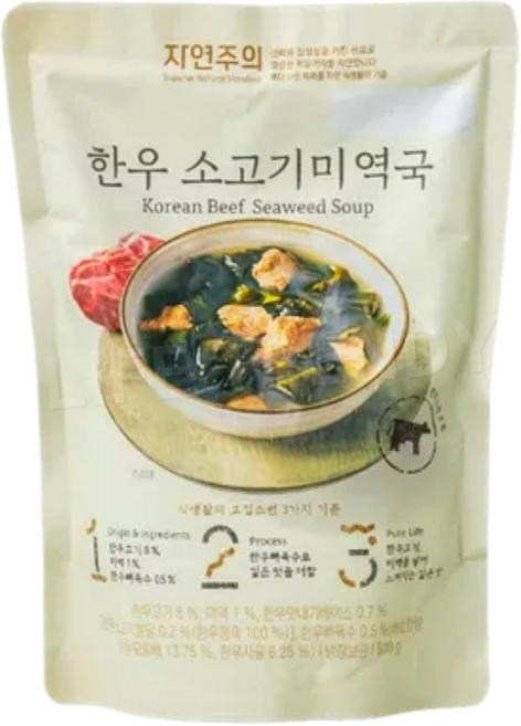 자연주의 한우 소고기미역국, 1개, 500g