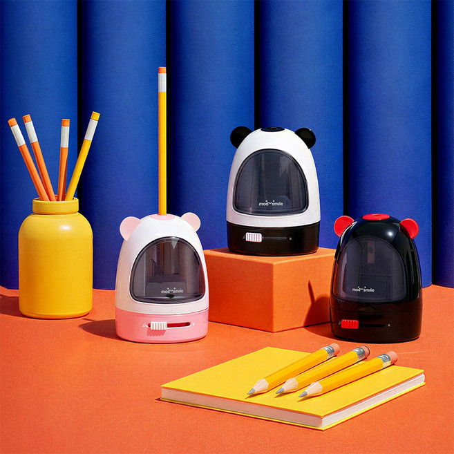 모두스마일 나만의 DIY 심조절 전동연필깎이 + 여분칼날, 핑크