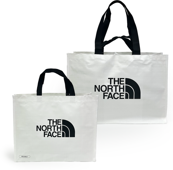 노스페이스 빅로고 리유저블 타포린 에코백 쇼핑백 M 1개 + L 1개