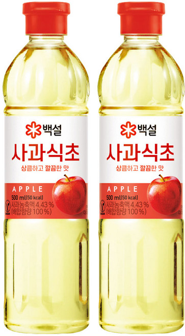 씨제이 사과식초, 2개, 500ml