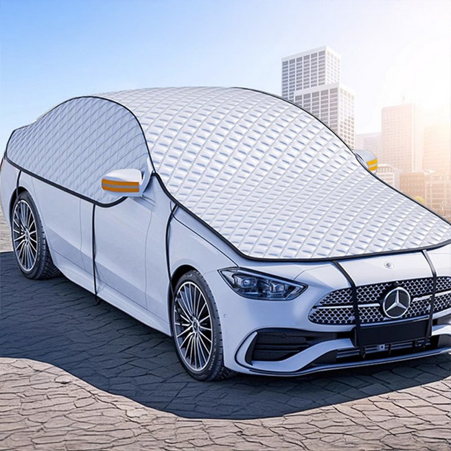 피라모니 자동차 유리 덮개 성에방지 커버, 실버겨울용