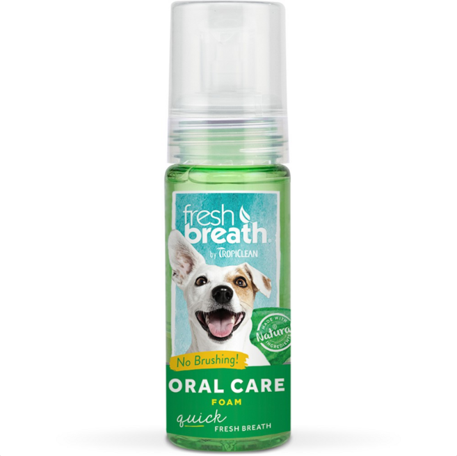 Fresh Breath 鮮呼吸 寵物潔牙慕斯 美國 TROPICLEAN oral care foam for dogs 4.5oz (133ML), 1個