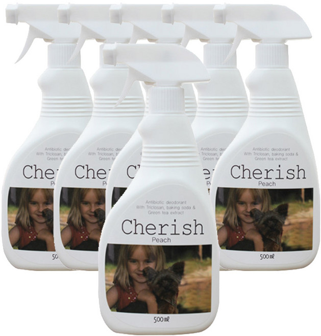 체리쉬 애완동물 탈취제, 복숭아, 5개, 500ml