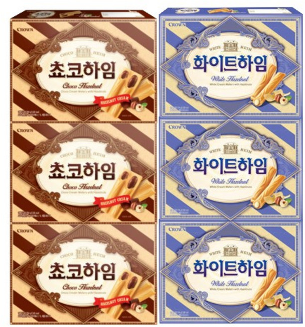 크라운 초코하임 284g 화이트하임 284g, 3세트