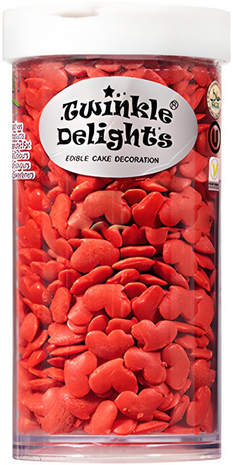 퀄리티스프링클 레드 빅 하트 스프링클, 1개, 70g