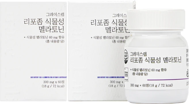 그레이스랩 리포좀 식물성 멜라토닌, 2개, 60정 - 쿠팡