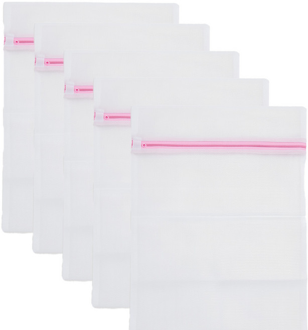 사각형 세탁 빨래망 중형 사이즈 (40 x50 cm), 5개, 화이트