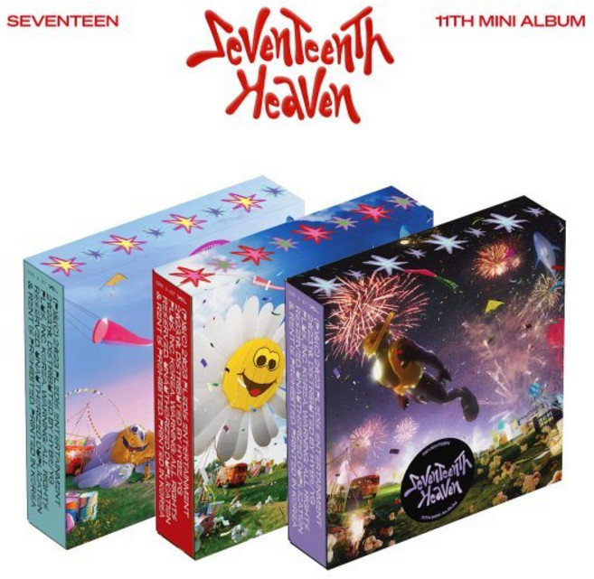 [CD] 세븐틴 (SEVENTEEN) - 미니앨범 11집 : SEVENTEENTH HEAVEN [3종 중 1종 랜덤발송] : 초도한정 손목밴드 + 접지포스터 1종 랜덤 삽입