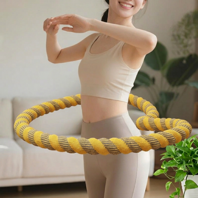 벤피나 다이어트 훌라후프 뱃살 스프링, 1개, 옐로우, 1.3kg