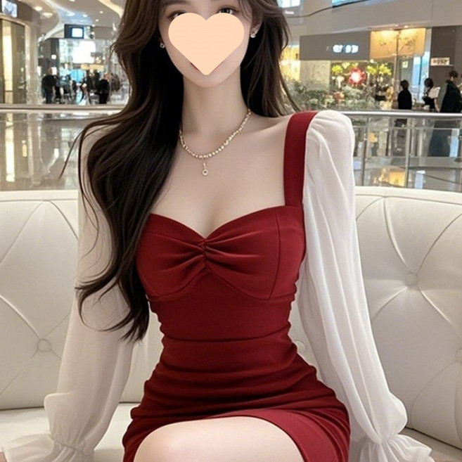 廷廷女裝 法式名媛禮服 V領修身晚宴穿搭