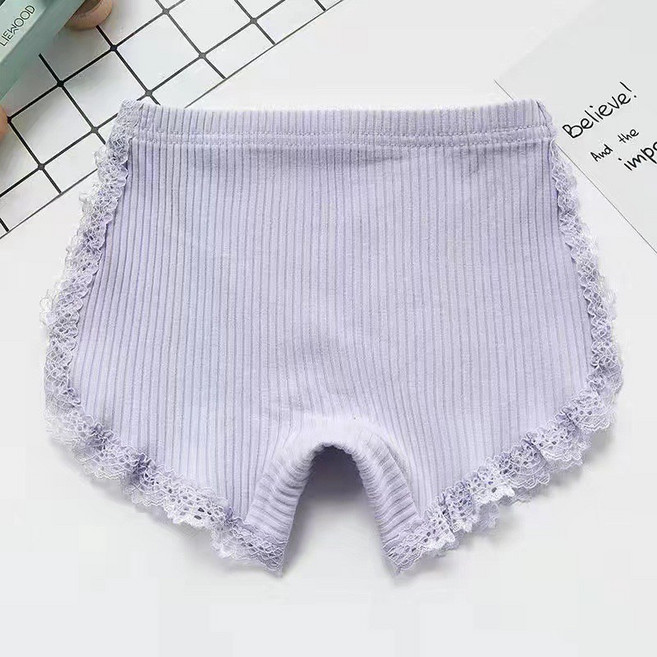 蕾絲邊女童防走光安全褲