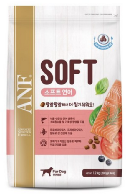 ANF 소프트 사료 연어 치킨 5.4kg 강아지 반 습식 말랑말랑