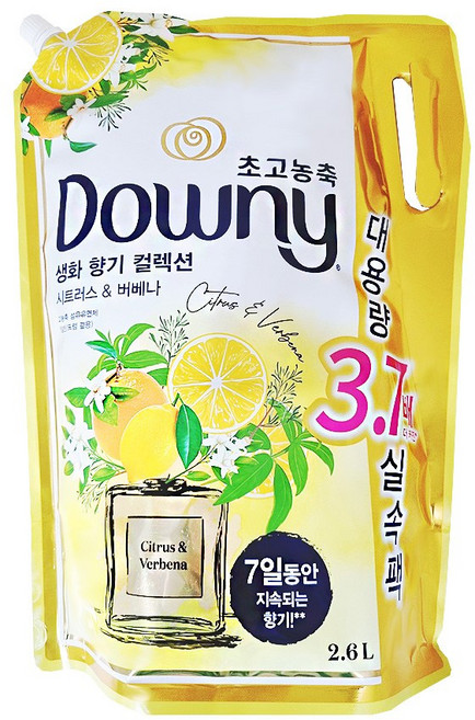 다우니 호텔 초고농축 컬렉션 섬유유연제 시트러스 앤 버베나 리필, 2.6L, 1개
