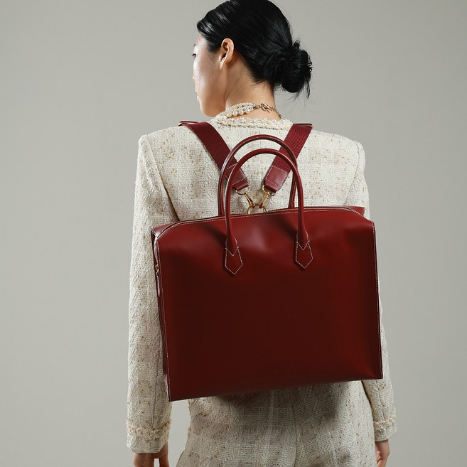 베르티모 Veritamor 서류 가방 버건디 와인 백팩