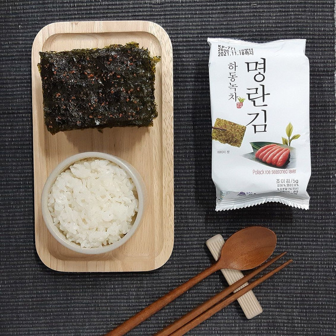 명란 벌크 소금대신 뿌린 하동녹차 김 명란김 24봉 6g