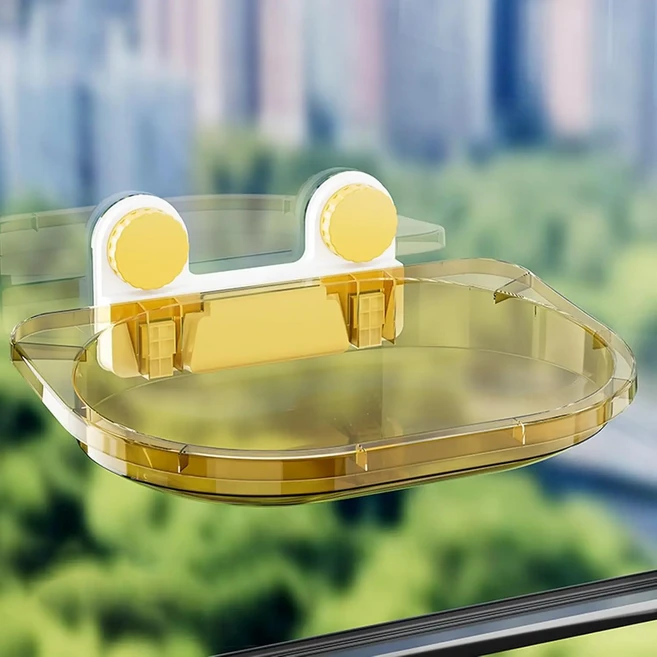 투명 고양이 농어 창문 실내 강한 흡입 컵 고양이 해먹 시트 일광욕 애완 동물 침대 네일프리 걸이식 고양, 02 Yellow