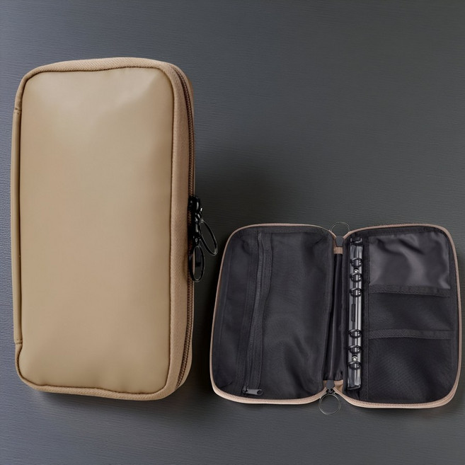 일본 애쉬포드 합피 리필 패드 보관 파우치 22.5x14cm 무지 메모 100매 세트, 베이지