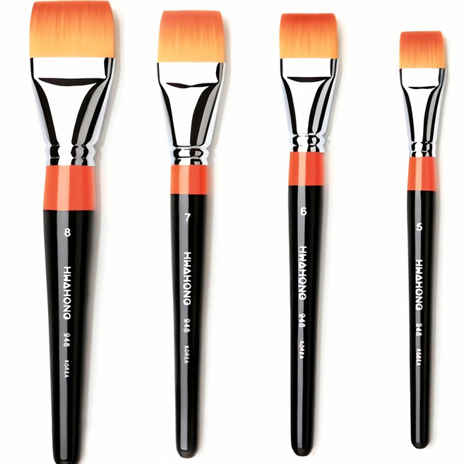 평붓 948F 5호 놀이 용 붓 그림 도구 채색 미술 용품 화방 수채화 기법 팔레트, 1개, 상세페이지 참조