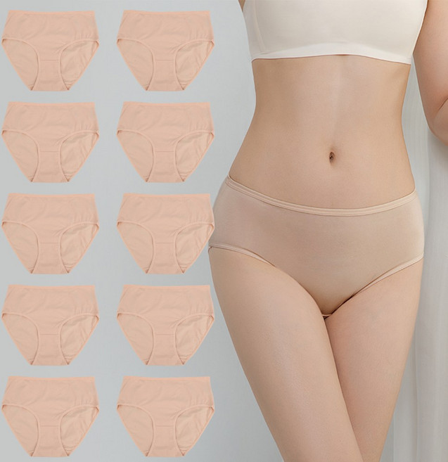 화영 면스판 맥시 기본 팬티 10매입