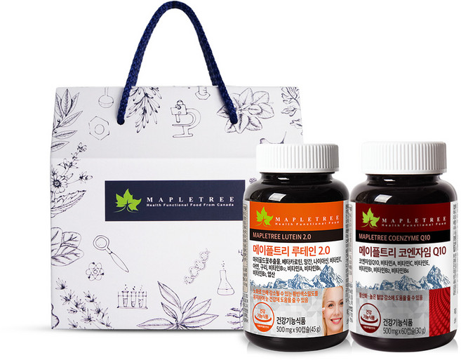 메이플트리 루테인 90캡슐+ 코엔자임Q10 60캡슐 복합-2호 세트, 1세트, 150정