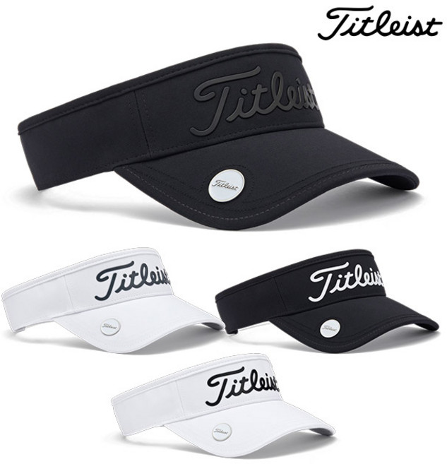 타이틀리스트 2025 플레이어스 볼마커 썬캡 TH25VPBMK, 화이트블랙, 1개